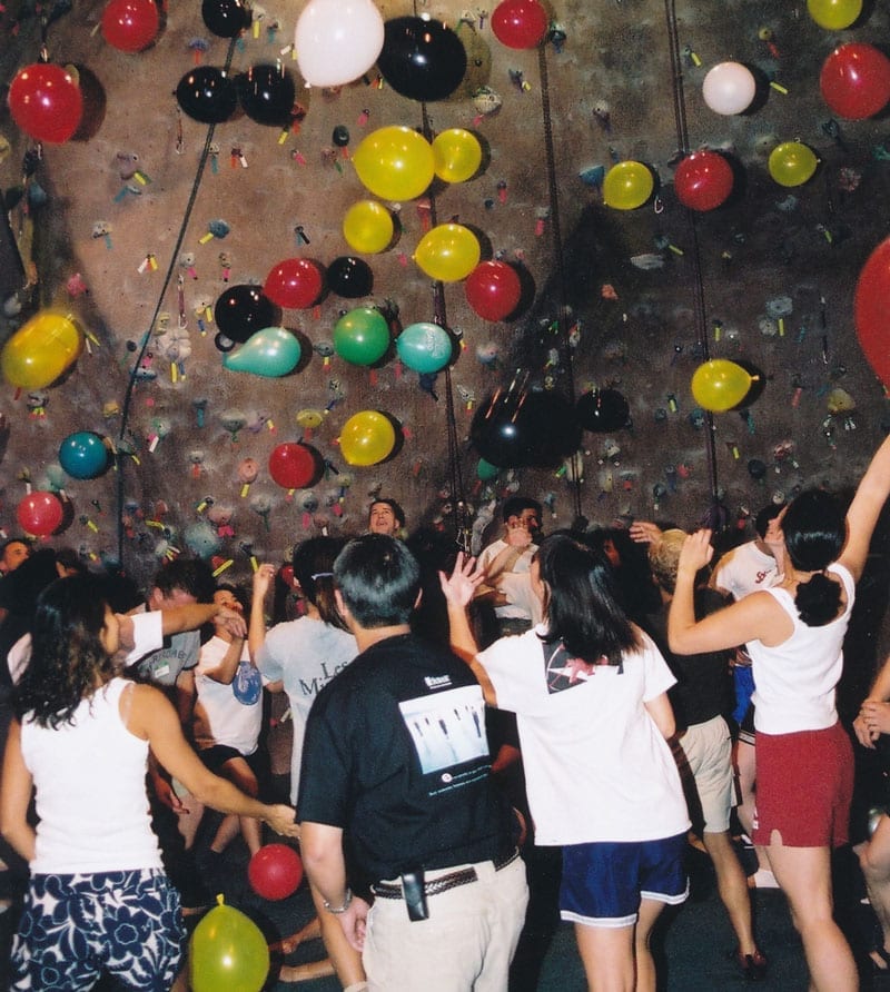 party at rock climbing facility